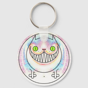 Porte-clés Porte - clé du bouton de chat gras de dessin