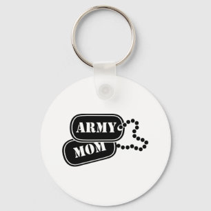 Porte-clés Porte - clé du bouton de la maman de l'armée