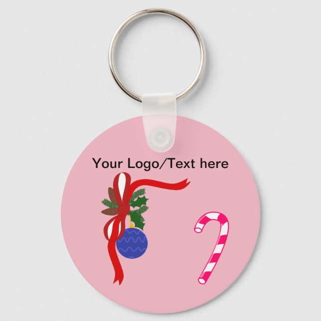 Porte-clés Porte - clé du bouton de Noël (Recto)