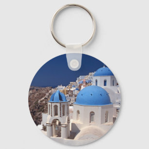 Porte-clés Porte - clé du bouton de Santorini Grèce