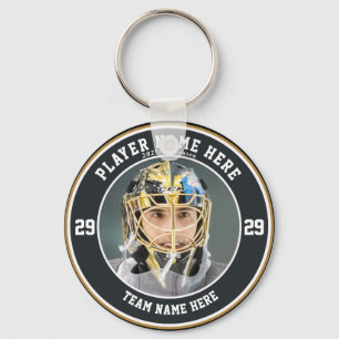 Porte-clés Porte - clé du bouton des équipes de hockey sur