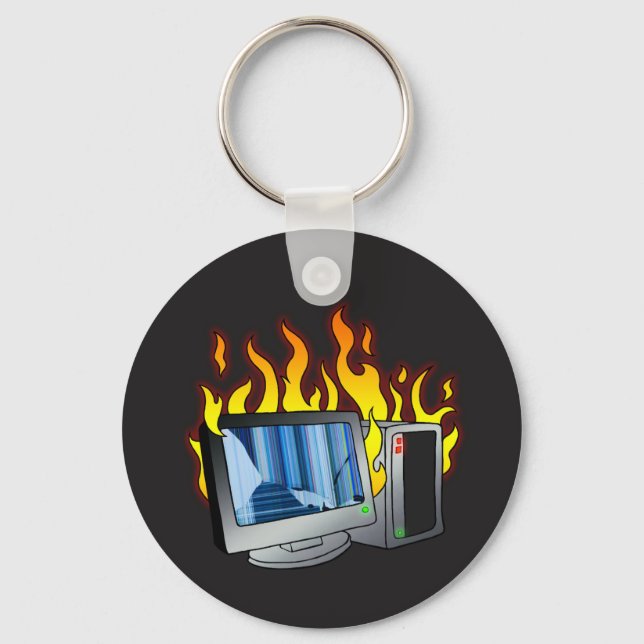 Porte-clés Porte - clé du bouton d'incendie de l'ordinateur (Recto)