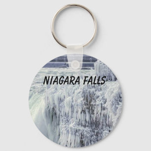 Porte-clés Porte - clé du bouton gelé de Niagara Falls
