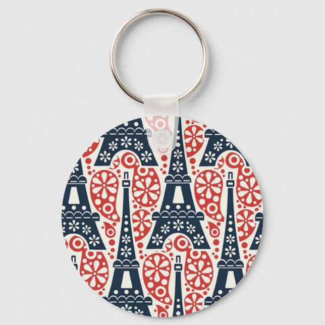 Porte-clés Porte - clé du bouton Paris (Recto)