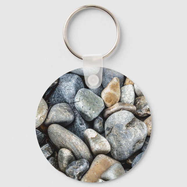 Porte-clés Porte - clé du bouton Plage Stones (Recto)