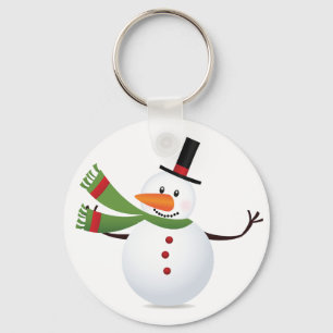 Porte-clés Porte - clé du bouton Snowman du nez de carotte