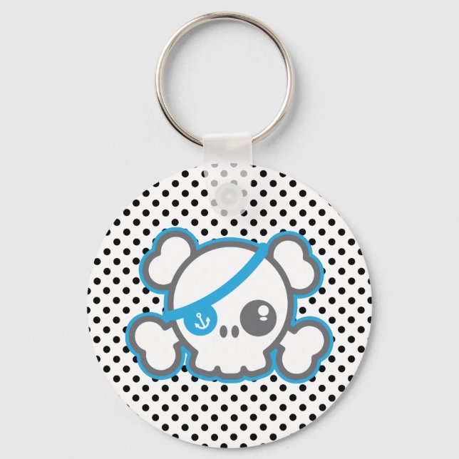 Porte-clés Porte - clé du crâne de Kawaii Pirate (Recto)