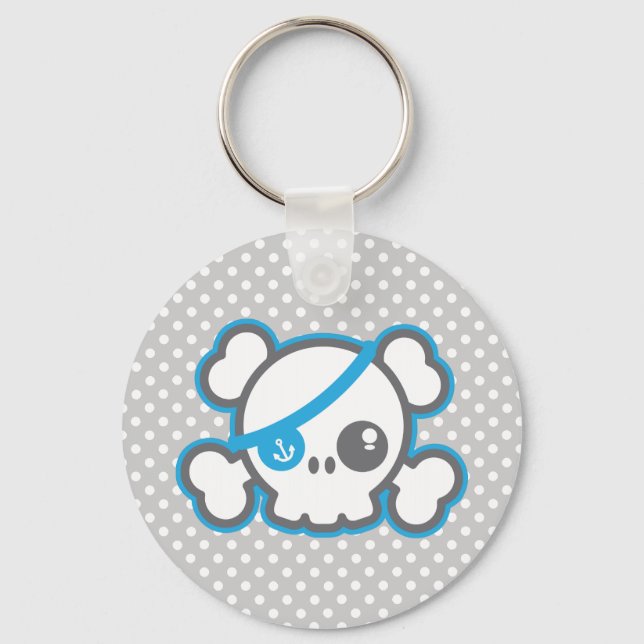 Porte-clés Porte - clé du crâne de Kawaii Pirate (Recto)