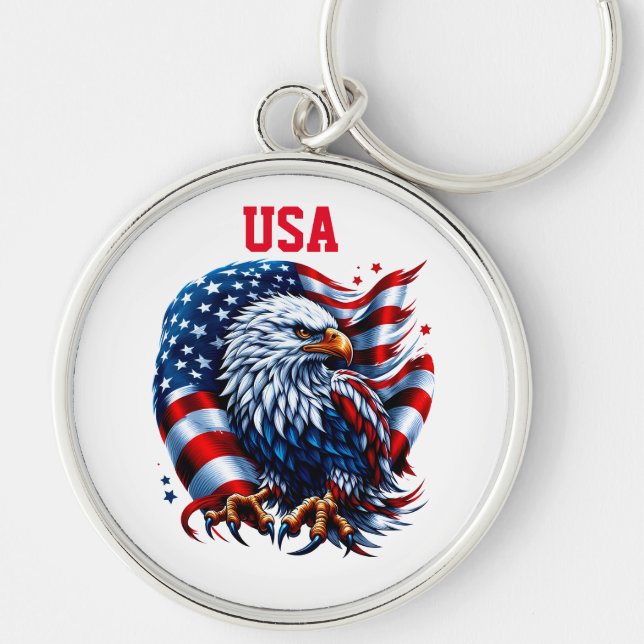 Porte-clés PORTE - CLÉ du drapeau américain (Devant)
