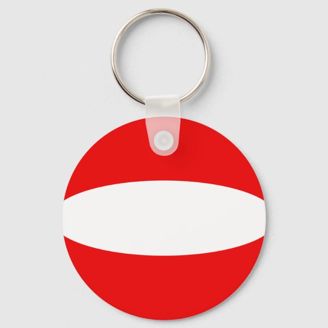 Porte-clés Porte - clé du drapeau autrichien Fisheye (Recto)