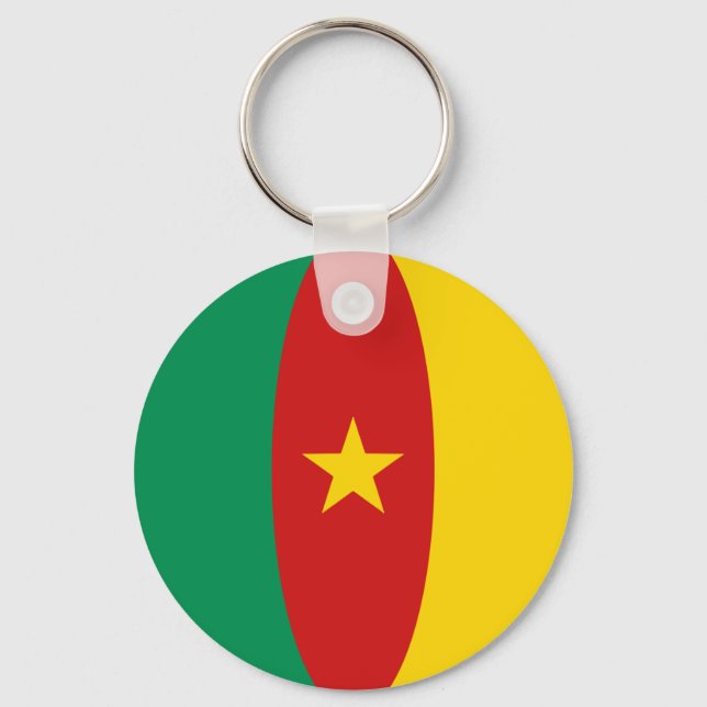 Porte-clés Porte - clé du drapeau camerounais Fisheye (Recto)