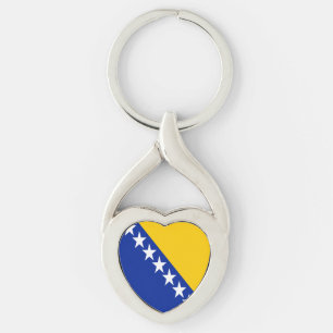 Porte-clés Porte - clé du drapeau de Bosnie-Herzégovine patri