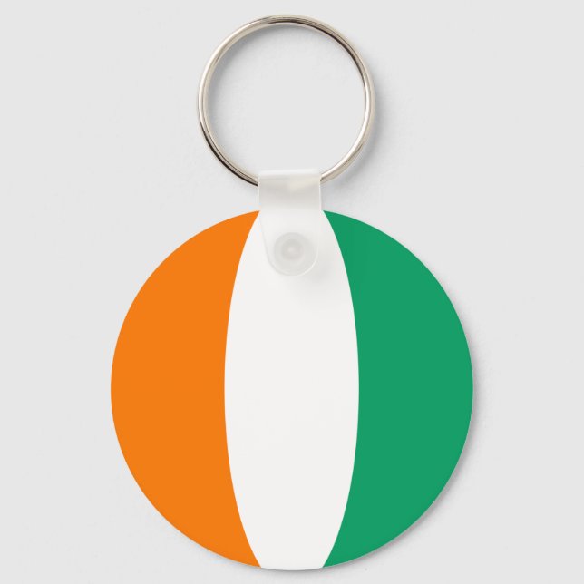 Porte-clés Porte - clé du drapeau de la Côte d'Ivoire Fisheye (Recto)