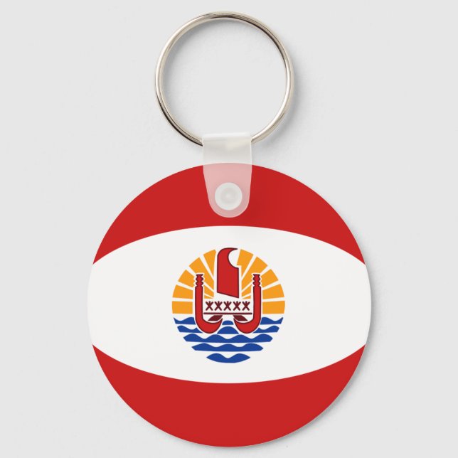 Porte-clés Porte - clé du drapeau de la Polynésie française F (Recto)
