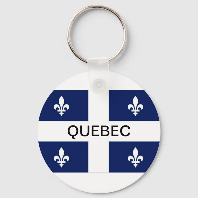 Porte-clés Porte - clé du drapeau de la province du Québec (Recto)