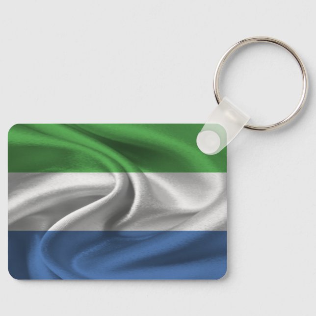 Porte-clés Porte - clé du drapeau de la Sierra Leone (Recto)