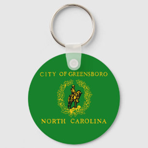Porte-clés Porte - clé du drapeau de la ville de Greensboro (