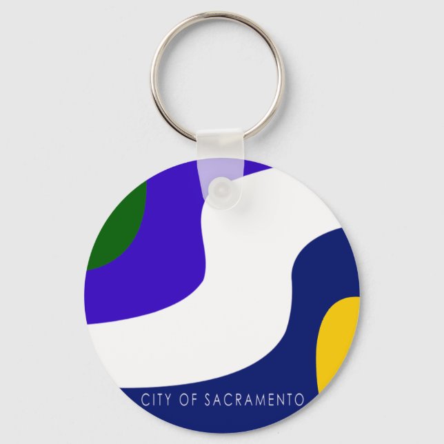 Porte-clés Porte - clé du drapeau de la ville de Sacramento ( (Recto)
