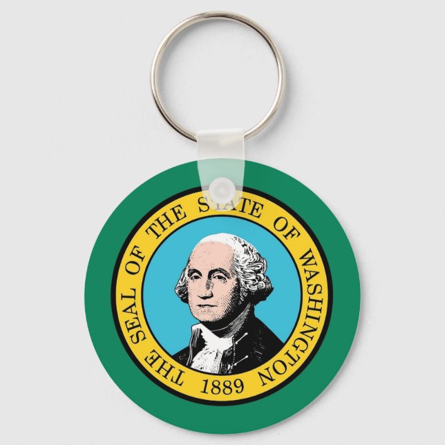 Porte-clés Porte - clé du drapeau de l'État de Washington (Recto)