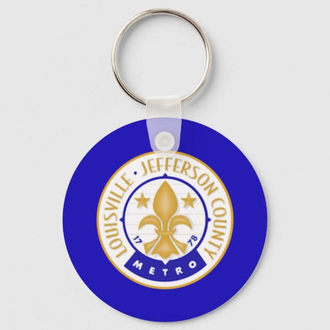 Porte-clés Porte - clé du drapeau de Louisville (Kentucky) (Recto)