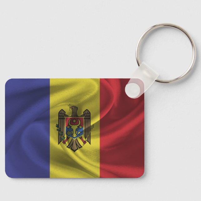 Porte-clés Porte - clé du drapeau de Moldova (Recto)