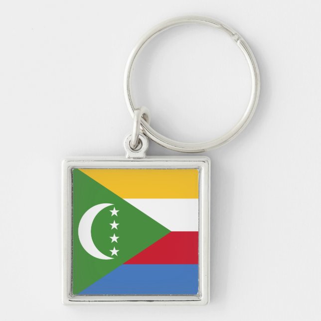 Porte-clés Porte - clé du drapeau des Comores (Devant)