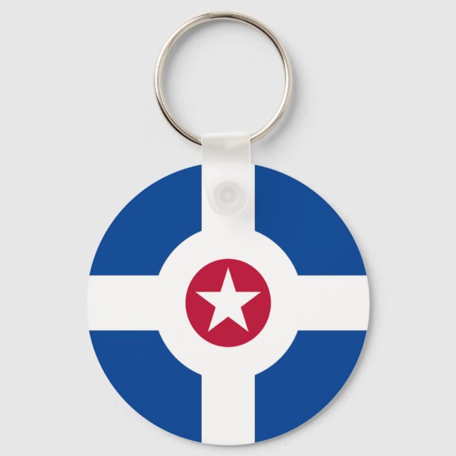 Porte-clés Porte - clé du drapeau d'Indianapolis (Indiana) (Recto)