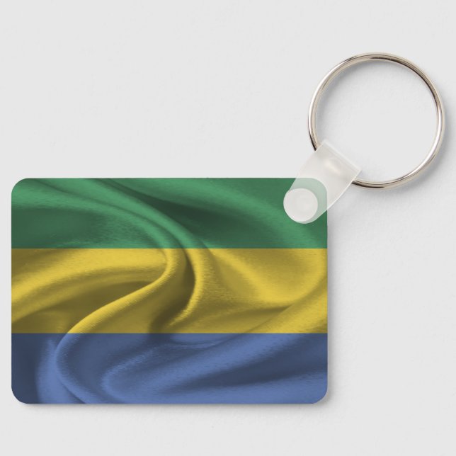 Porte-clés Porte - clé du drapeau du Gabon (Recto)