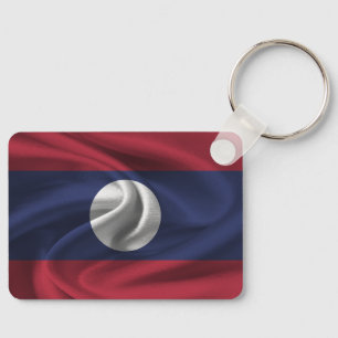 Porte-clés Porte - clé du drapeau du Laos