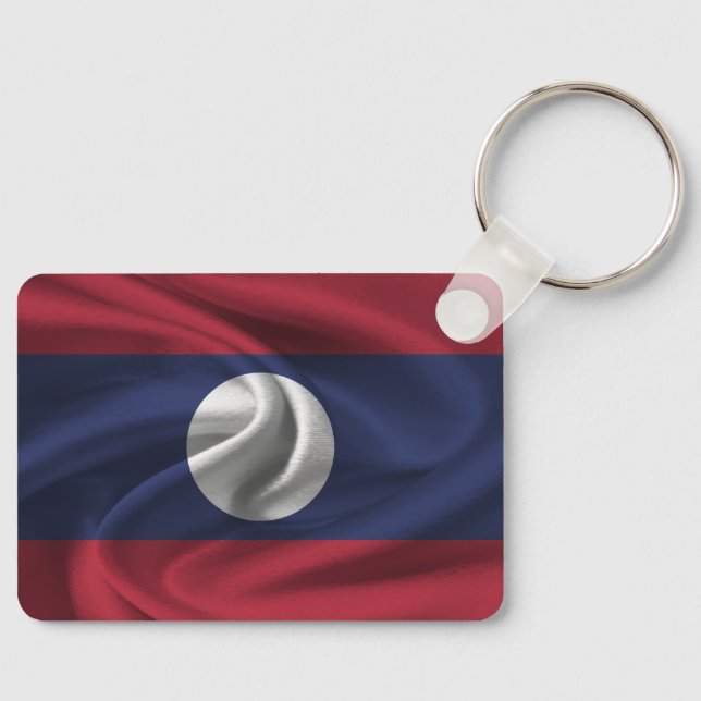 Porte-clés Porte - clé du drapeau du Laos (Recto)