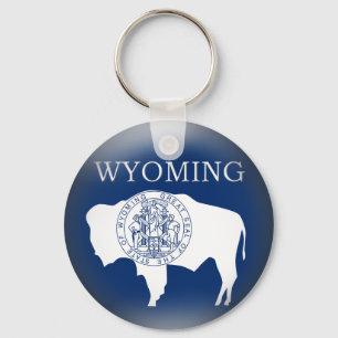Porte-clés Porte - clé du drapeau du Wyoming