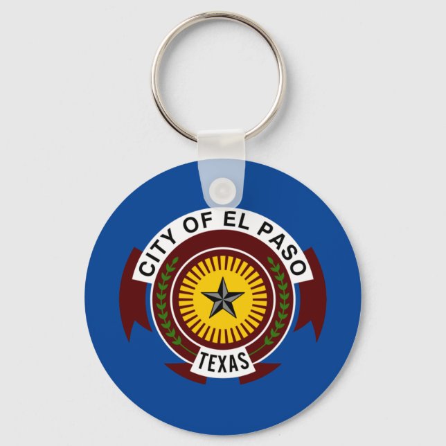Porte-clés Porte - clé du drapeau El Paso (Texas) (Recto)