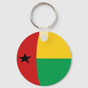 Porte-clés Porte - clé du drapeau Fisheye de Guinée-Bissau