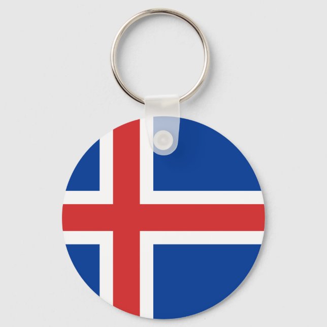Porte-clés Porte - clé du drapeau islandais (Recto)