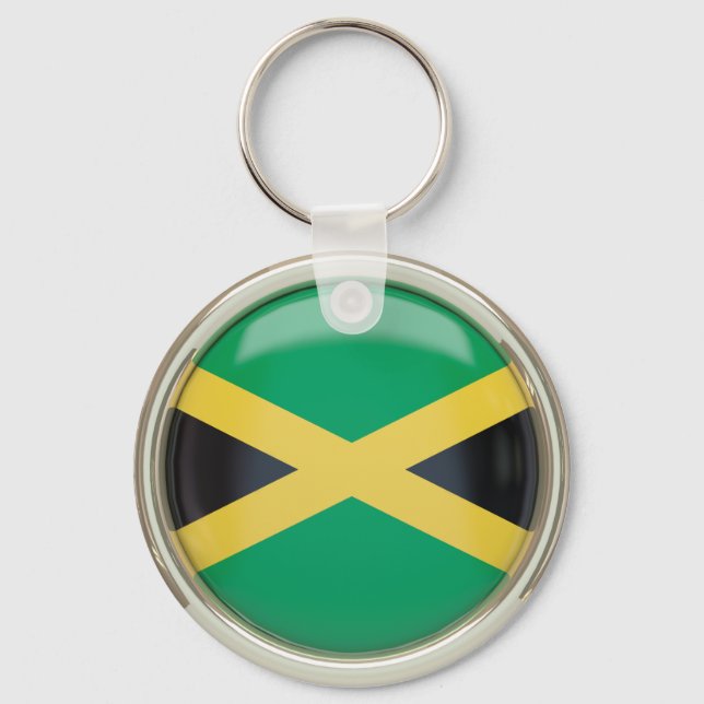 Porte-clés Porte - clé du drapeau jamaïcain (Recto)