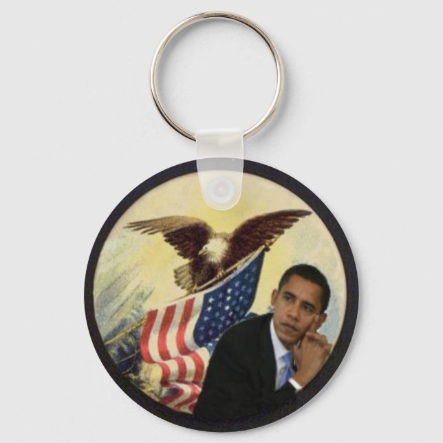 Porte-clés Porte - clé du drapeau Obama Eagle (Recto)