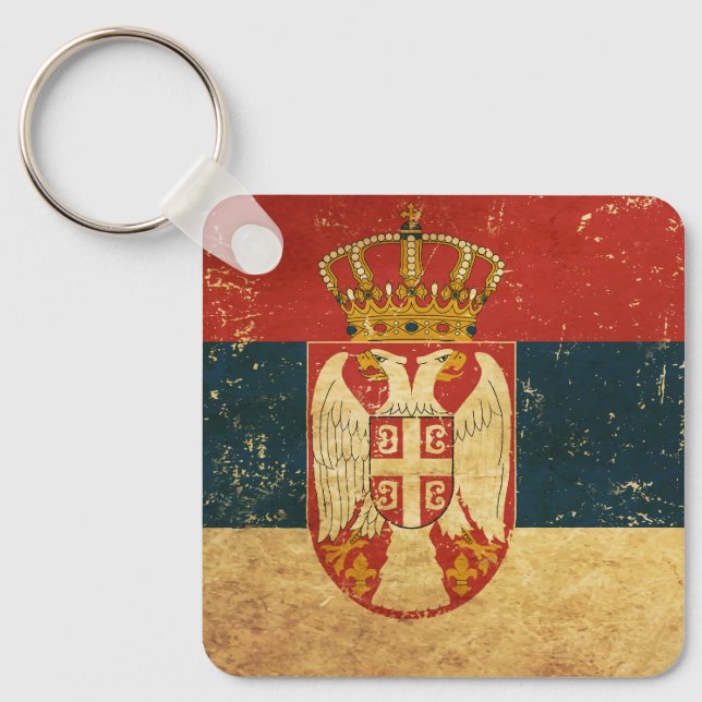 Porte-clés Porte - clé du drapeau serbe (Recto)