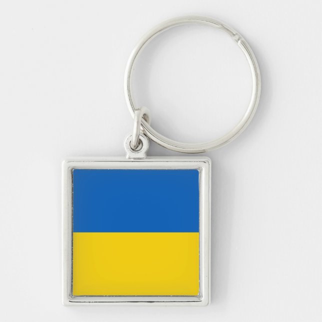 Porte-clés Porte - clé du drapeau ukrainien (Ukraine) (Devant)