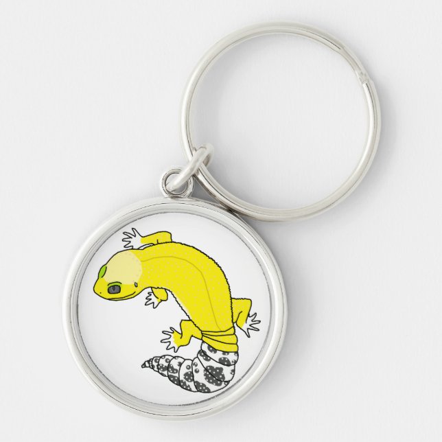 Porte-clés porte - clé du gecko 2 de léopard (Devant)