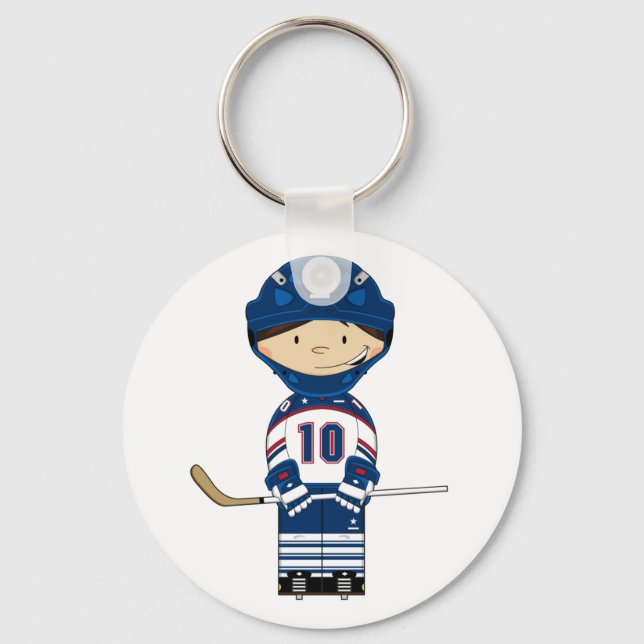 Porte-clés Porte - clé du joueur de hockey (Recto)