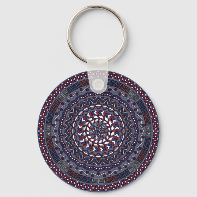 Porte-clés Porte - clé du Jour de l'Indépendance connecté (Recto)