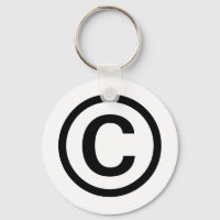 Porte - clé du logo Copyright (noir)