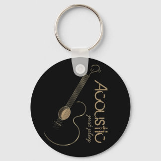 Porte-clés Porte - clé du logo de guitare acoustique