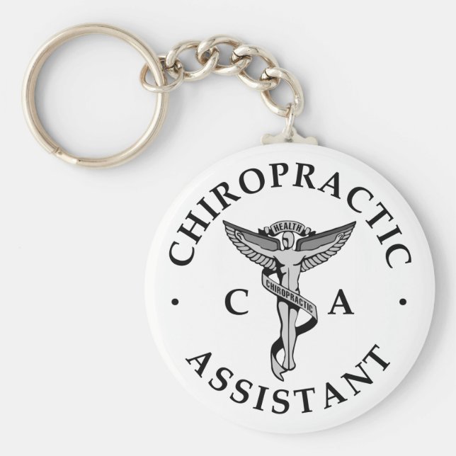 Porte-clés Porte - clé du logo de l'assistant chiropratique (Devant)