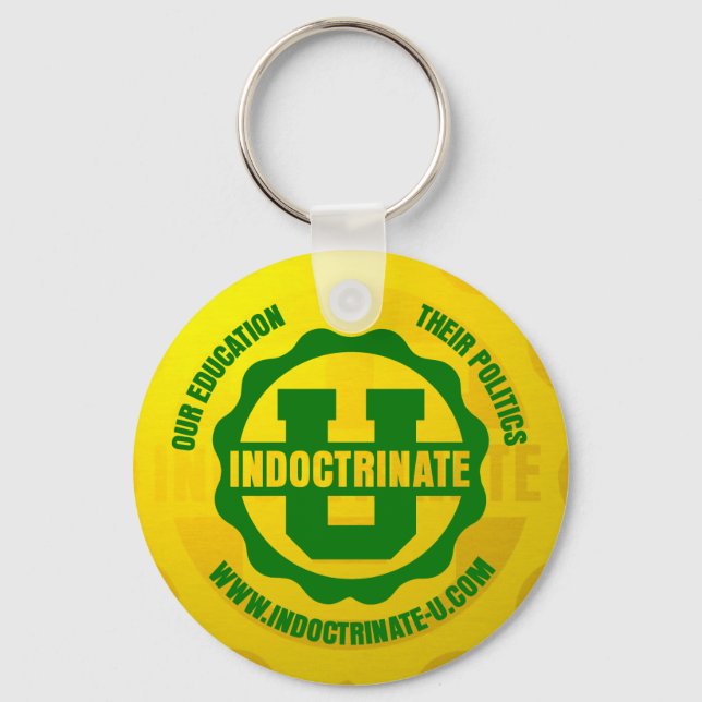 Porte-clés porte - clé du logo de rayonnement "Indoctrinate U (Recto)
