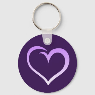 Porte-clés Porte - clé du logo du coeur violet