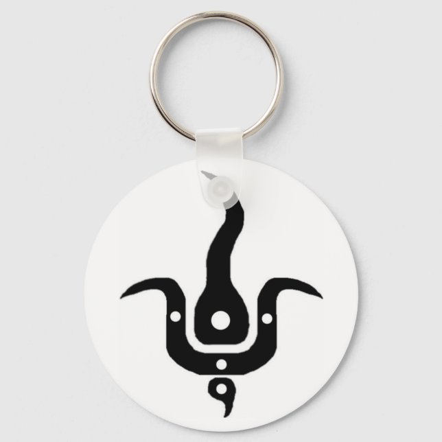 Porte-clés porte - clé du logo du skateteam du complot (Recto)