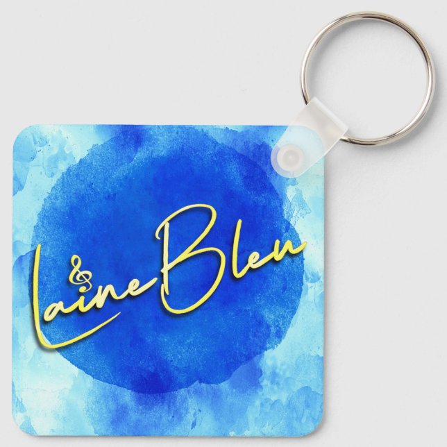 Porte-clés Porte - clé du logo Laine Bleu (Dos)