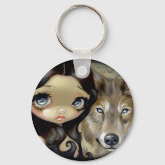 Porte-clés porte - clé du "loup d'argent"