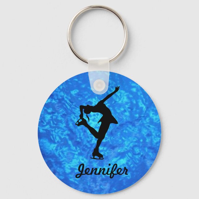 Porte-clés Porte - clé du nom du patineur (eau) (Recto)